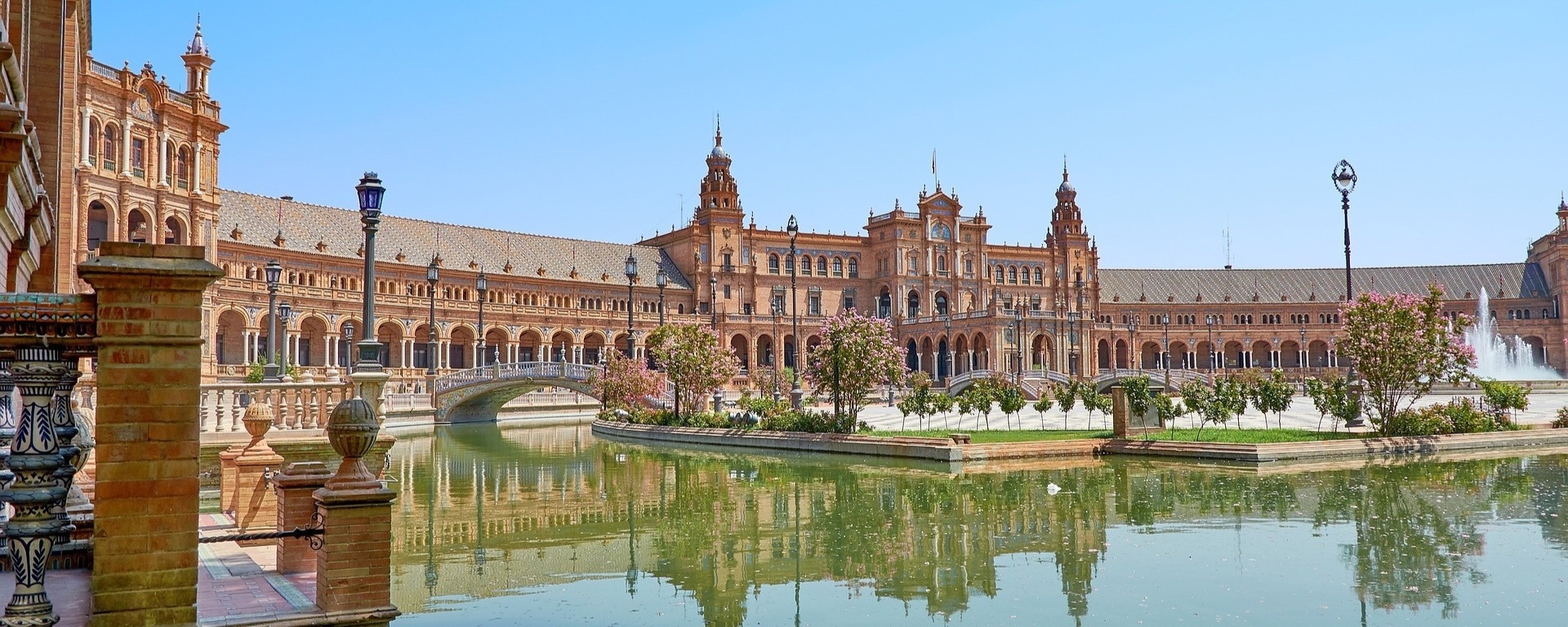 Parliament building in Plaza de Espana, Seville