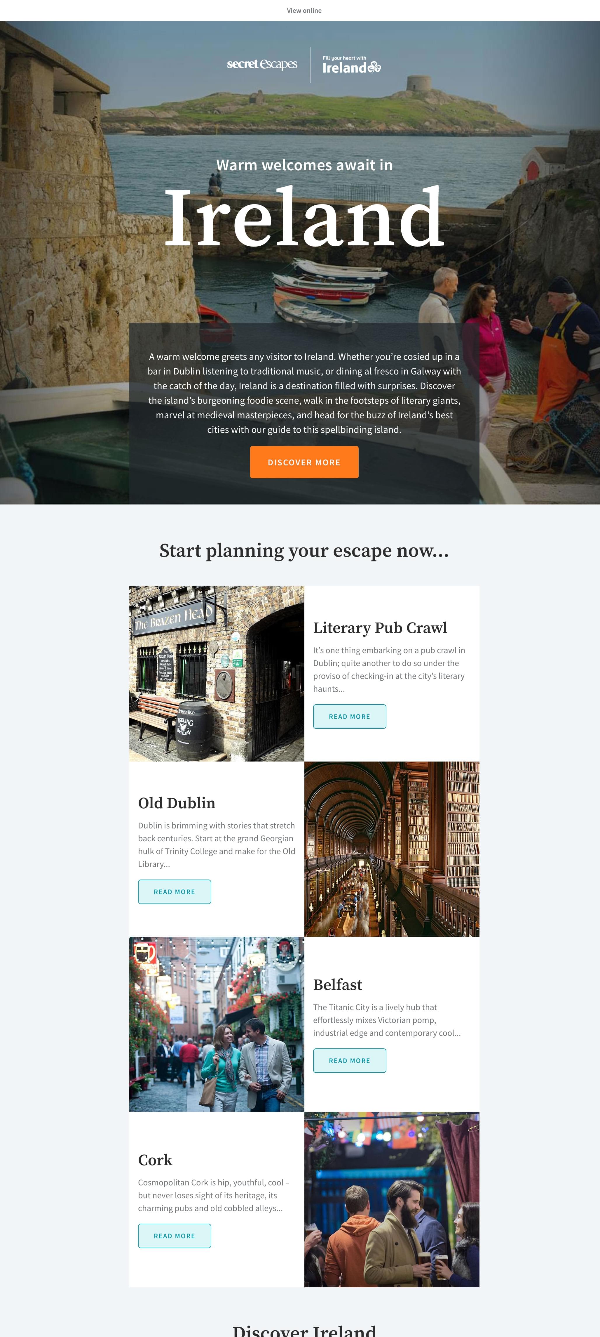 Tourism Ireland email