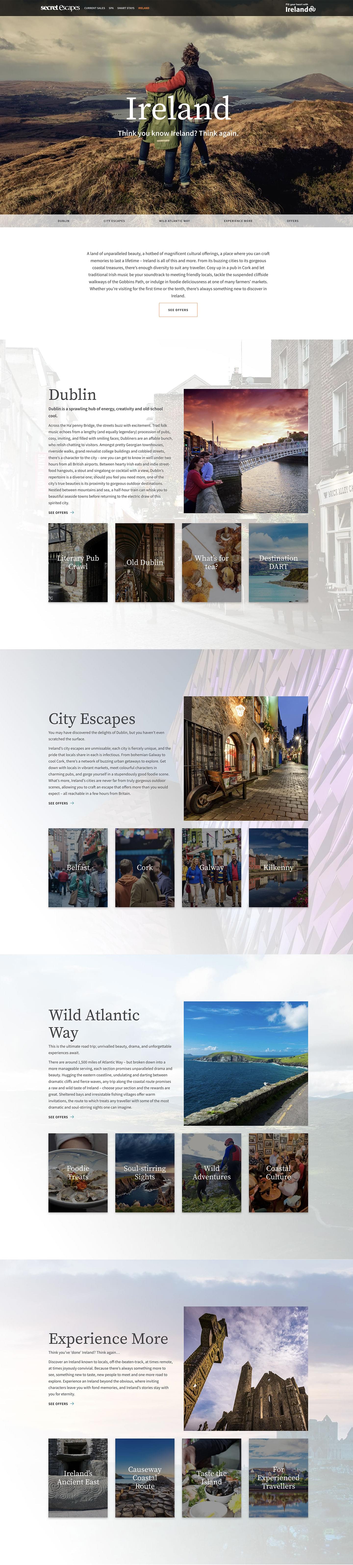 Tourism Ireland microsite