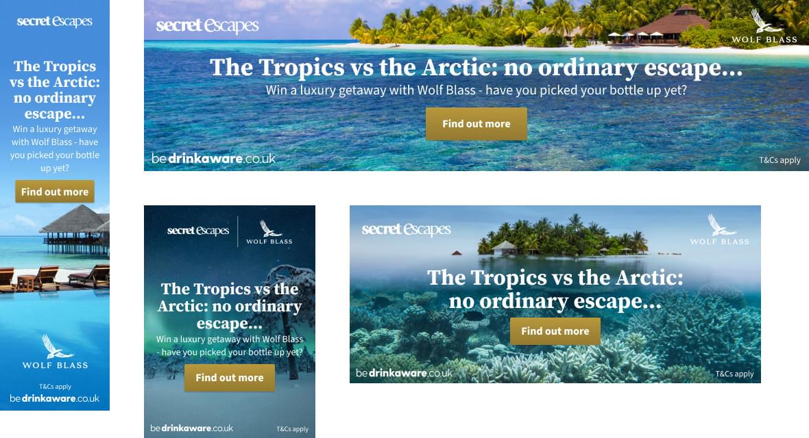 Wolf Blass Wines display set