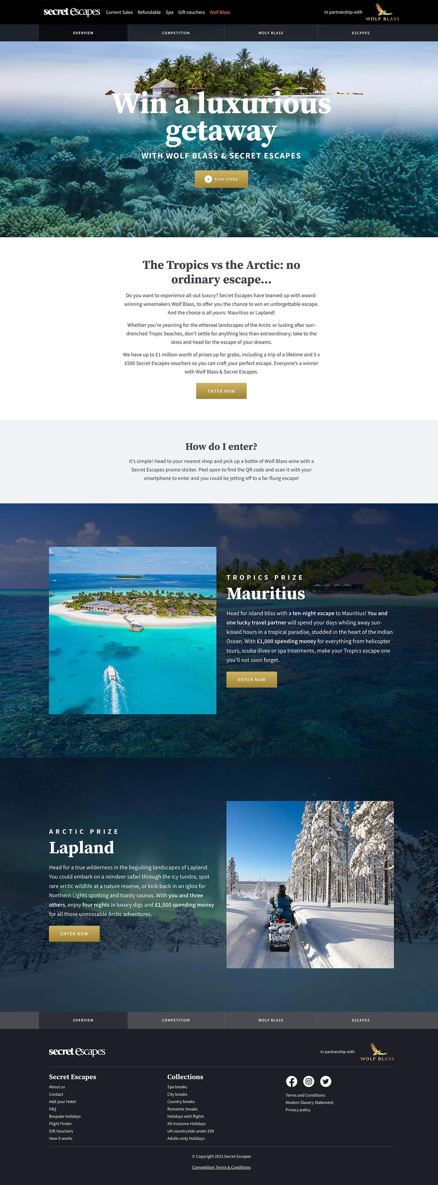 Wolf Blass Wines microsite